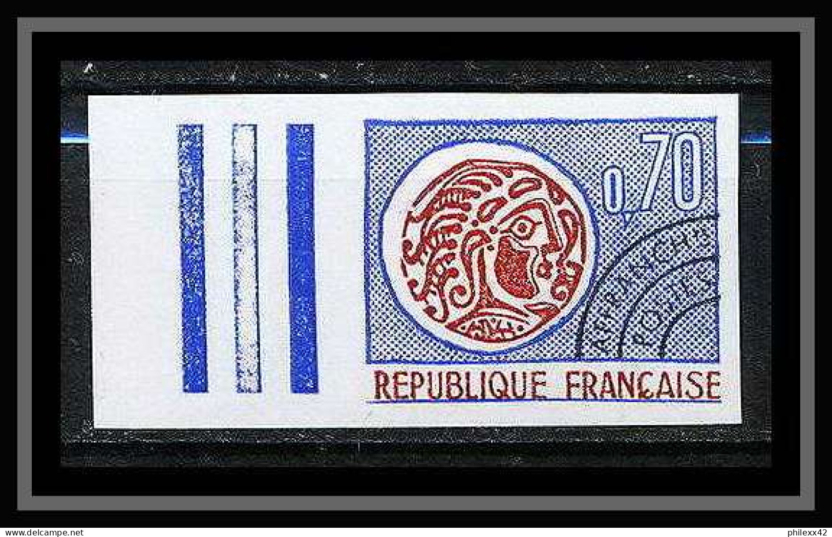 France Préoblitere PREO N°129 Monnaie Gauloise (coin) Non Dentelé ** MNH (Imperf) - 1961-1970