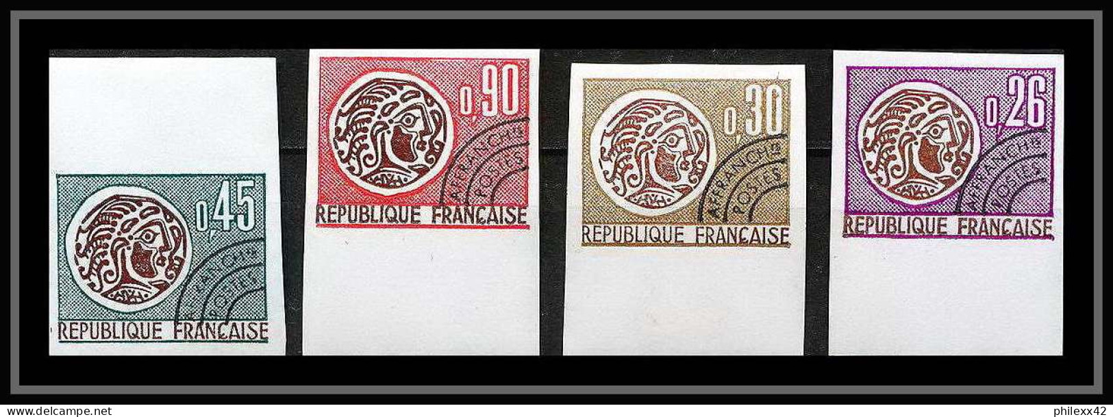 France Préoblitere PREO N°130 / 133 Monnaie Gauloise (coin) Non Dentelé ** MNH (Imperf) - 1971-1980