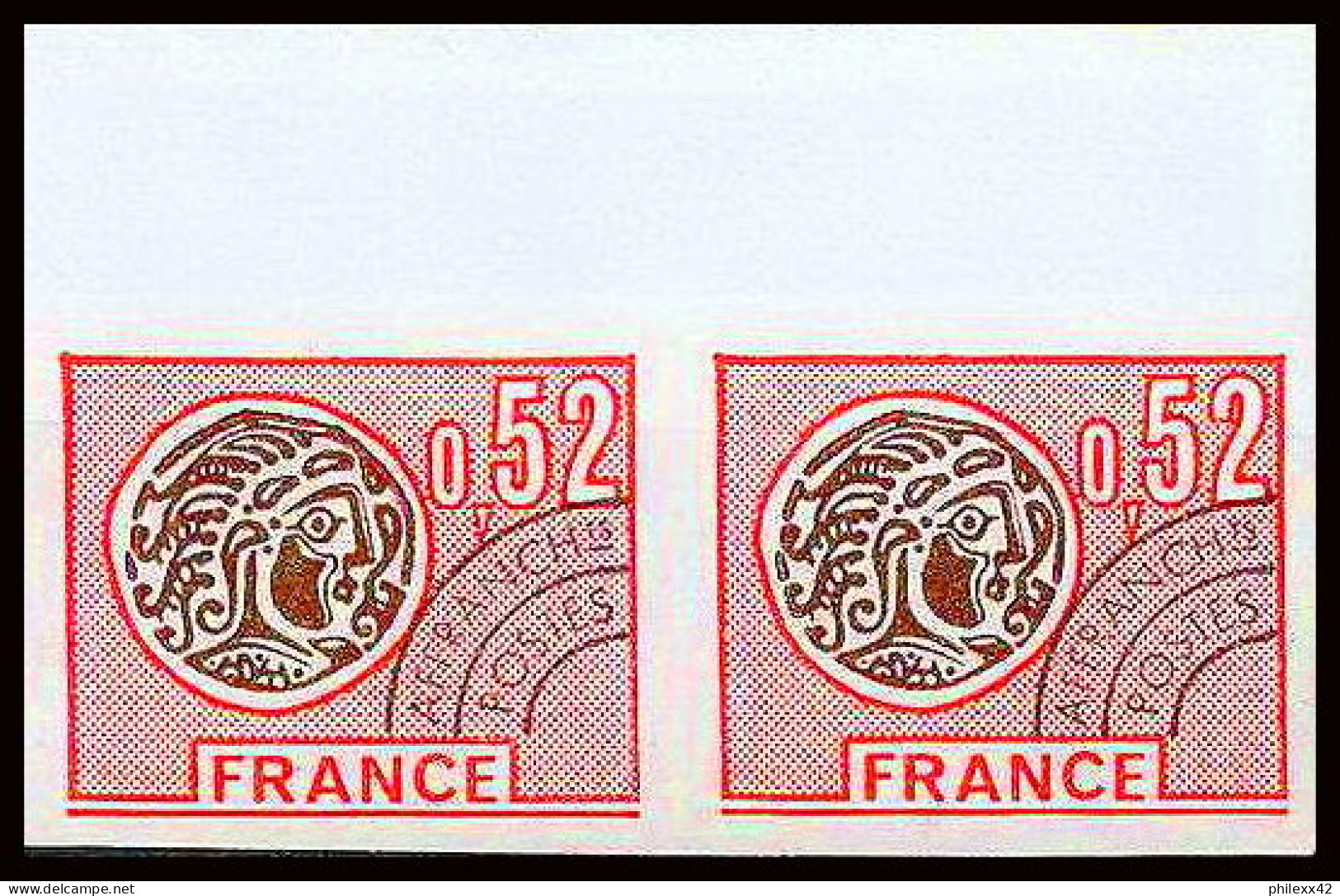 France Préoblitere PREO N°139 Paire Bord De Feuille Monnaie Gauloise Non Dentelé ** MNH (Imperf) - 1971-1980