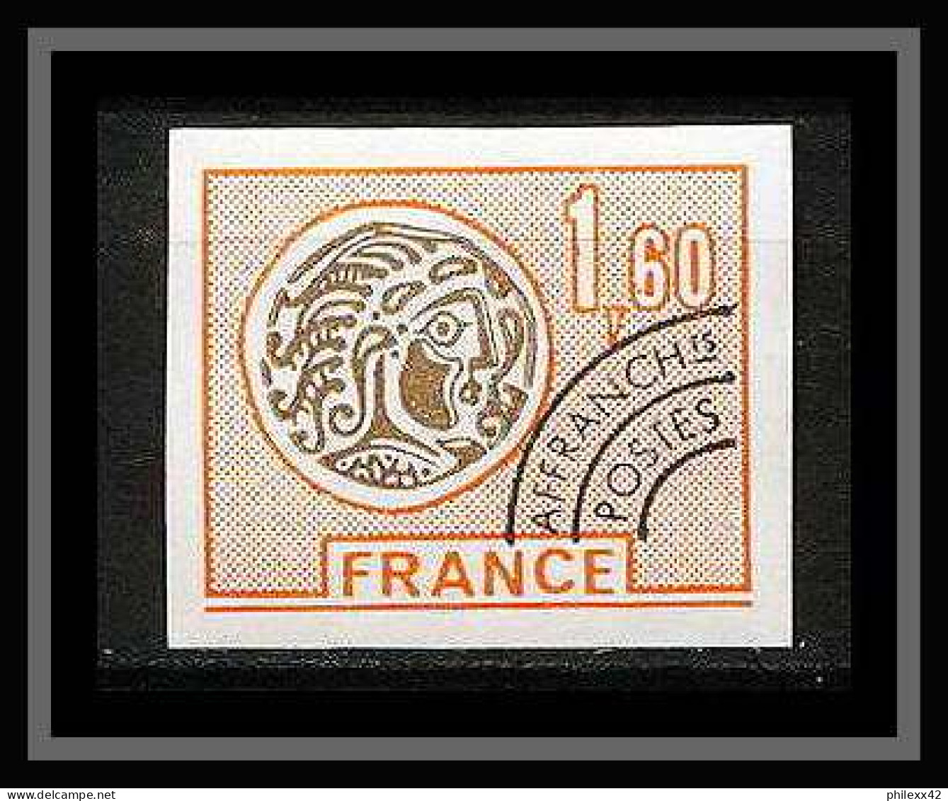 France Préoblitere PREO N°144 Monnaie Gauloise Essai (trial Color Proof) Non Dentelé Imperf ** MNH - Essais De Couleur 1945-…