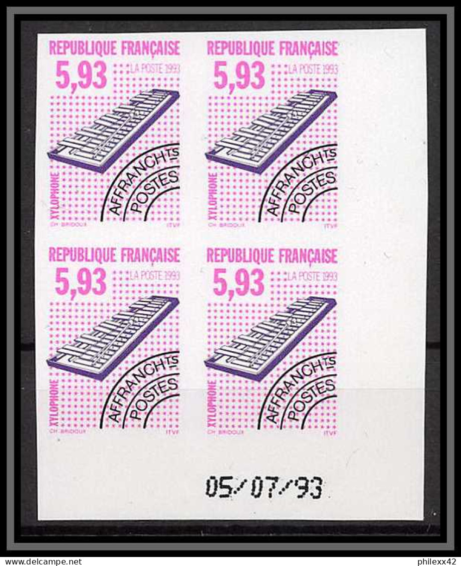 France Préoblitere PREO N°231 Coin Daté Xylophone Instrument Musique Musical Instrument Non Dentelé ** MNH Imperf - Prematasellados