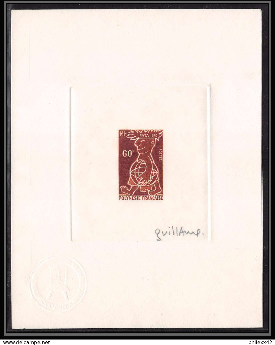 276/ Epreuve D'artiste Artist Proof Polynesie (Polynesia) Y&t 78 PATA Toursime Tourism Signe Signed Autograph Guillaume - Imperforates, Proofs & Errors