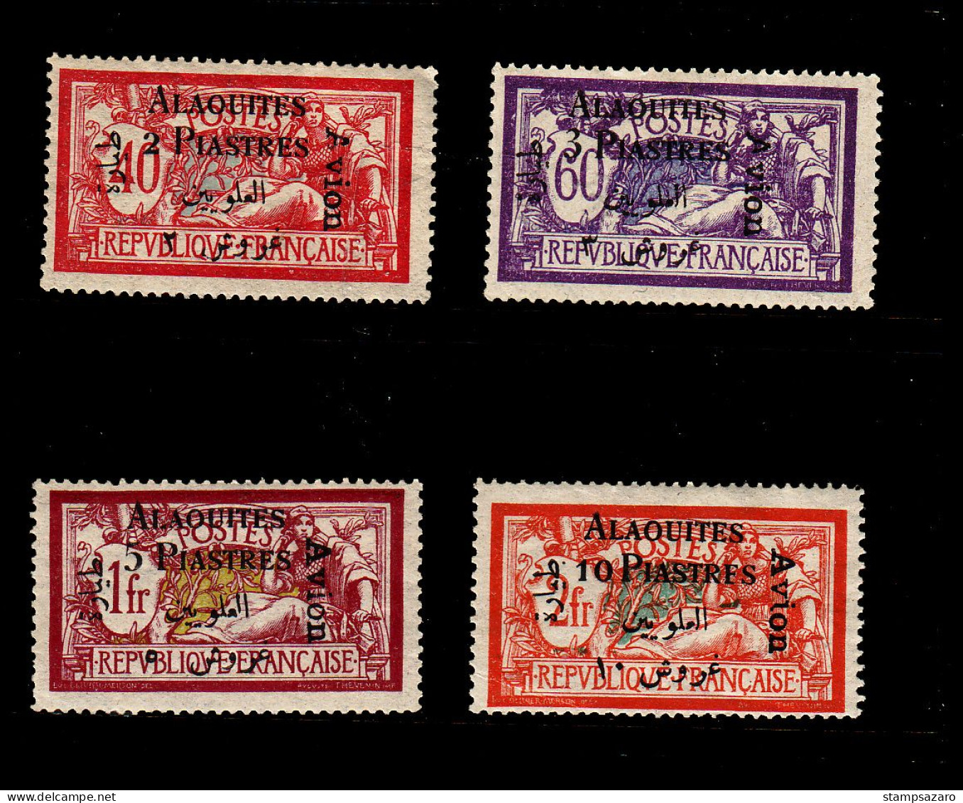 Alaouites , Avion 1/4 Complete Set , MH* - Unused Stamps