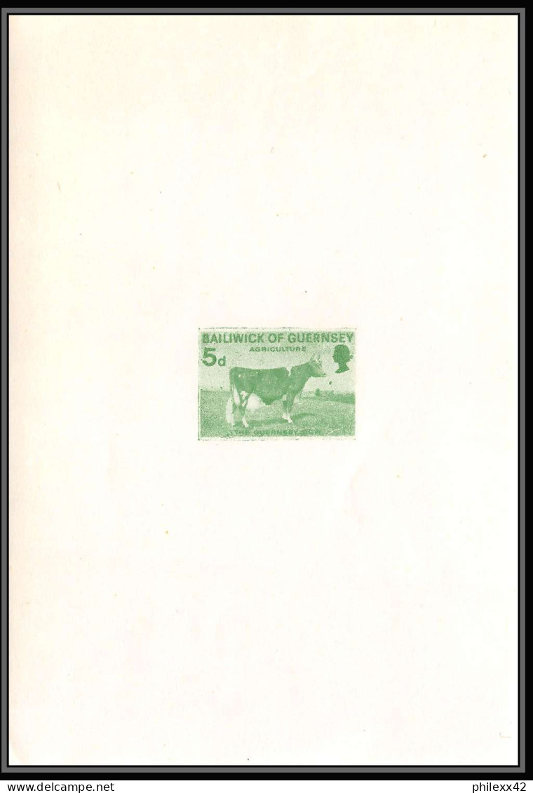 785 Blocs Mnh ** Bailiwick Of GUERNSEY 1969. Cow VACHE 4 COULEURS Agriculture Prova Proeven 5D - Ortsausgaben