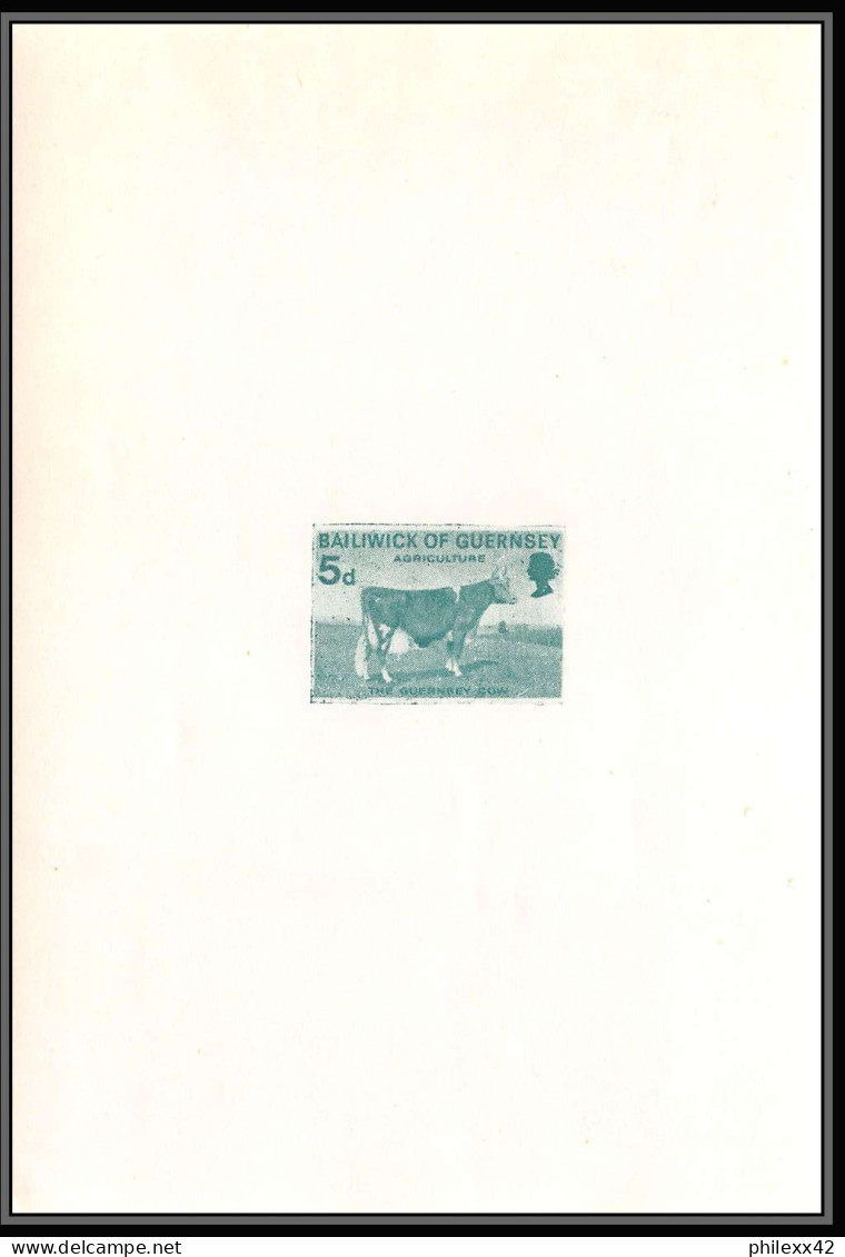 785 Blocs Mnh ** Bailiwick Of GUERNSEY 1969. Cow VACHE 4 COULEURS Agriculture Prova Proeven 5D - Lokale Uitgaven