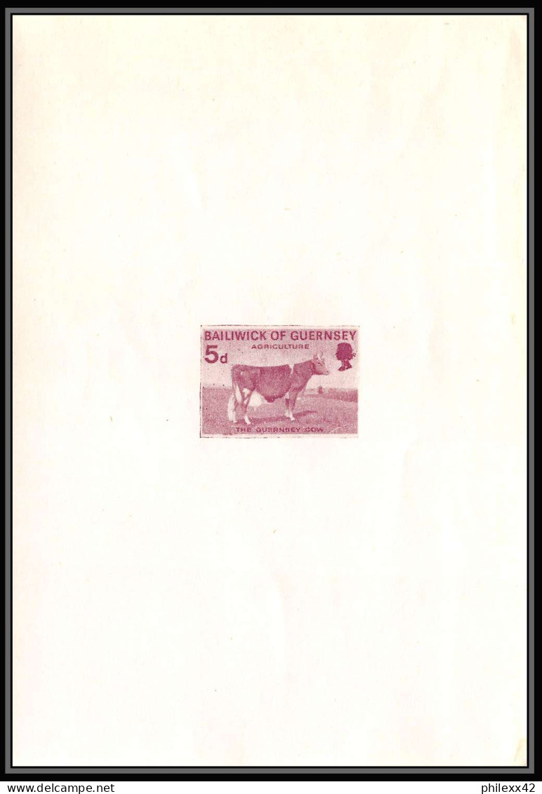 785 Blocs Mnh ** Bailiwick Of GUERNSEY 1969. Cow VACHE 4 COULEURS Agriculture Prova Proeven 5D - Emisiones Locales