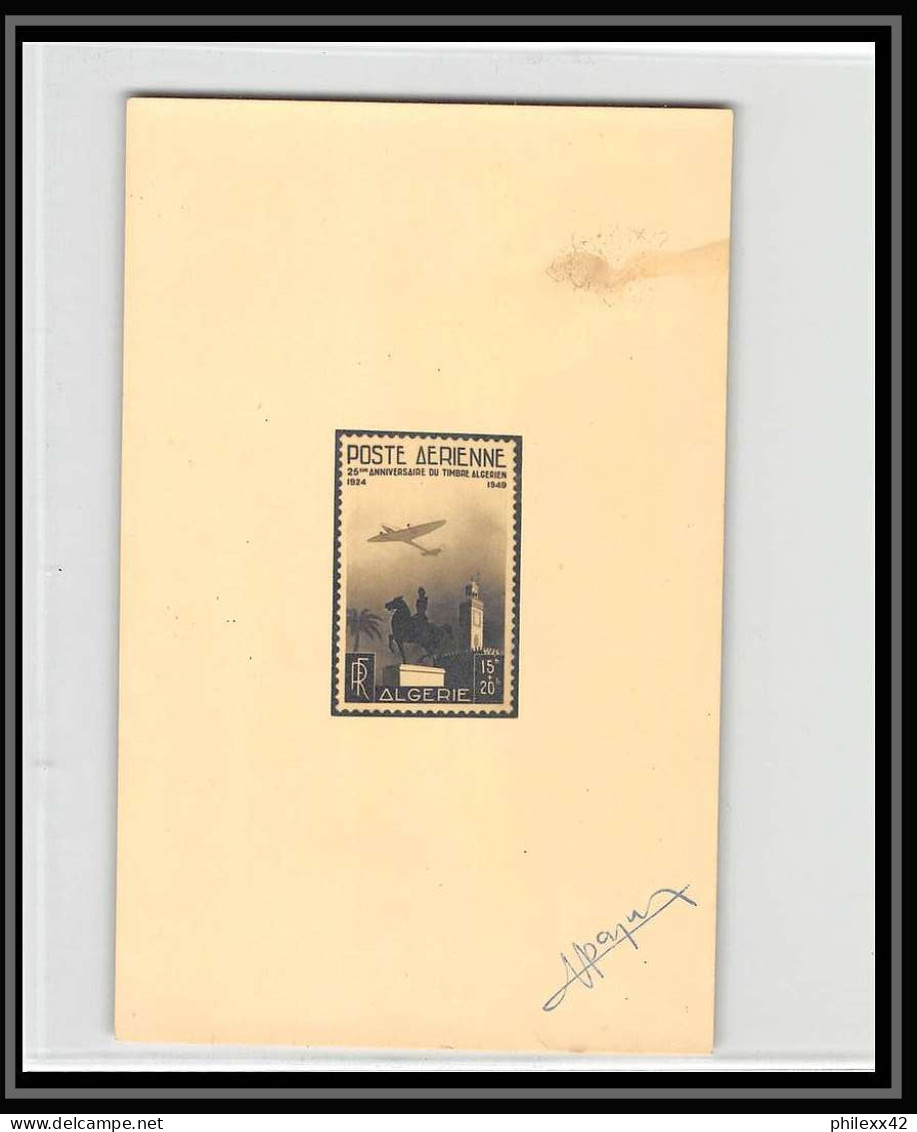 2320 N°13 POSTE AERIENNE AVIATION Alger Algerie Epreuve Photo Maquette Proof Epreuve D'artiste Artist Proof Signe - Luchtpost