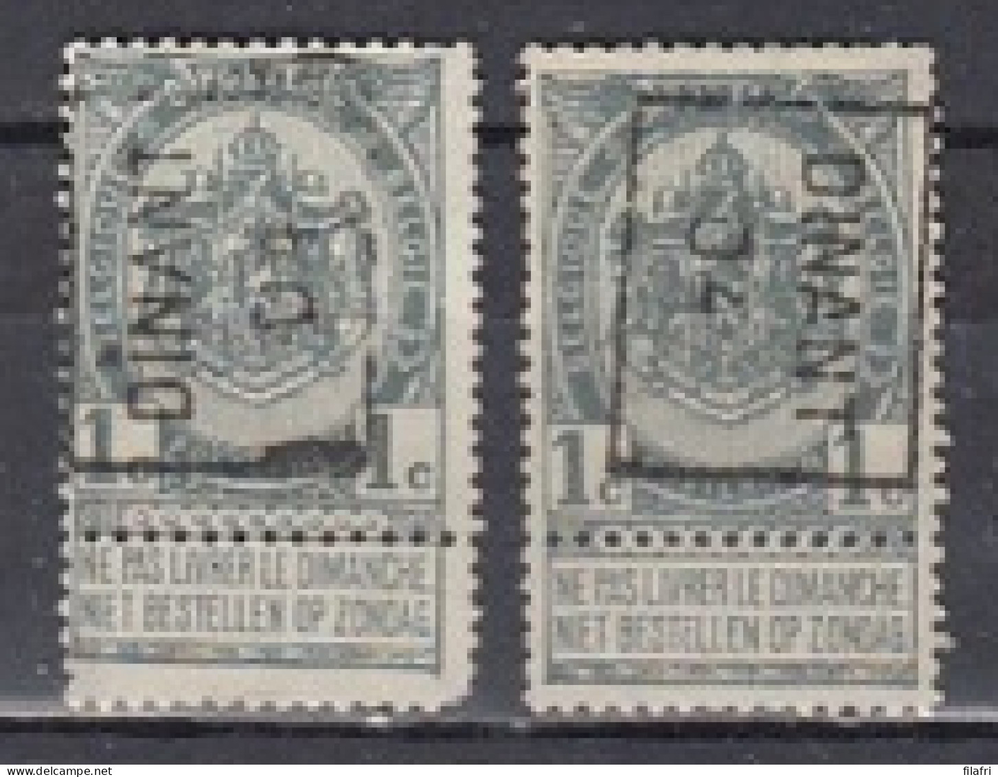 572 Voorafstempeling Op Nr 53 - DINANT 04 - Positie A & B - Rollo De Sellos 1900-09