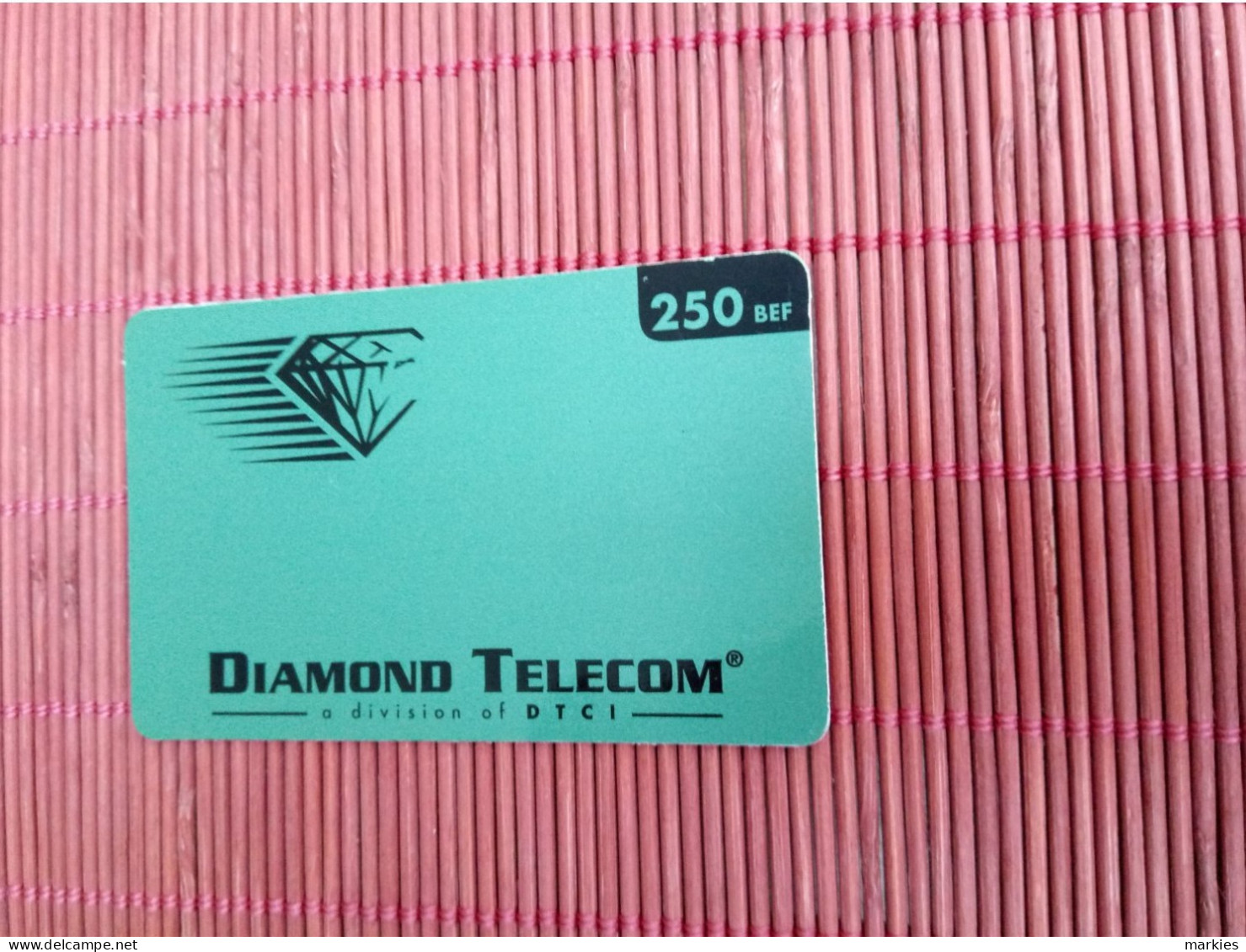 Diamond Telecom With Golbal One Logo On Bakside 2 Phtos  Used Rare ! - [2] Tarjetas Móviles, Recargos & Prepagadas