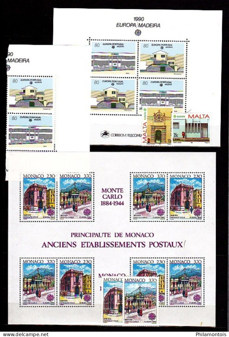 EUROPA - Année 1990 - Complet Avec Blocs - Neufs N** - Cote : 300 Eur. - Très Beaux - 1990