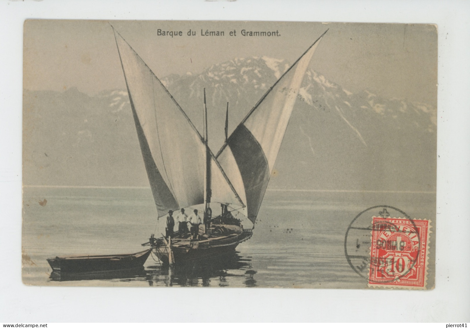 SUISSE - VAUD - Barque Du Léman Et Grammont - Carte Postée à ROLLE En 1906 - Rolle