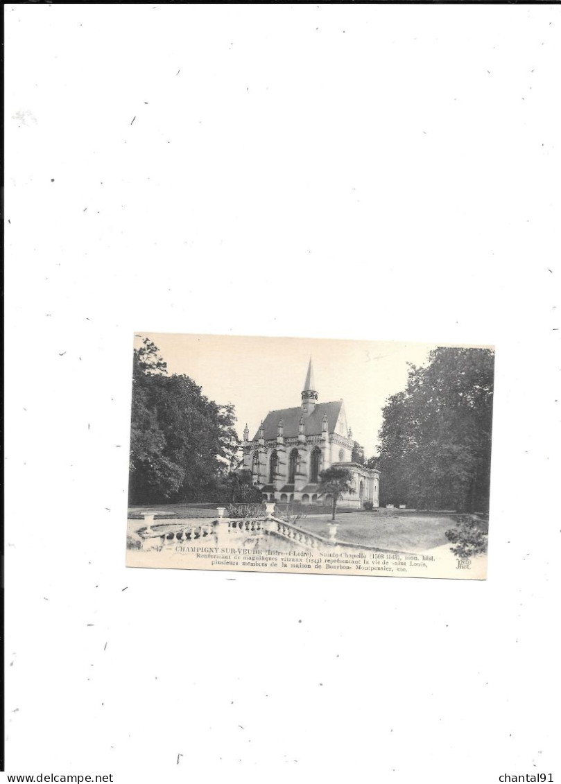 CARTE POSTALE 37 CHAMPIGNY SUR VEUDE SAINTE CHAPELLE - Champigny-sur-Veude