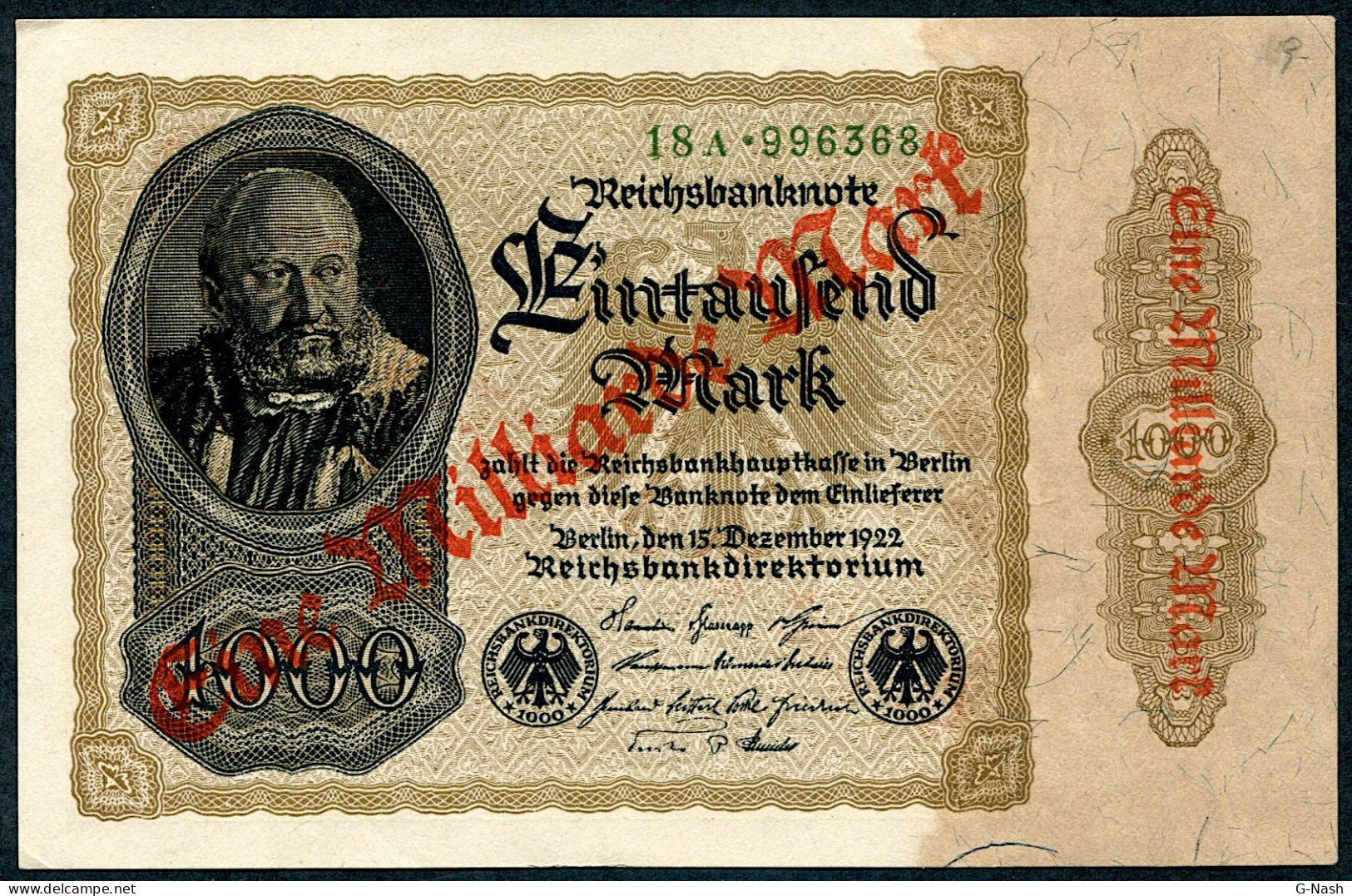 ALLEMAGNE - 1000 Marks (1922) - Billet Usagé - Otros & Sin Clasificación