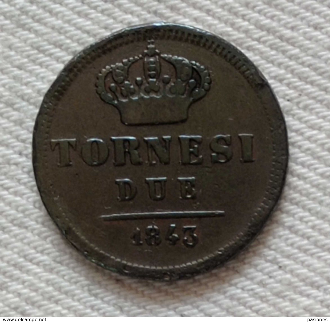 Regno Delle Due Sicilie Ferdinando II Di Borbone 2 Tornesi 1843 - Zwei Sizilien