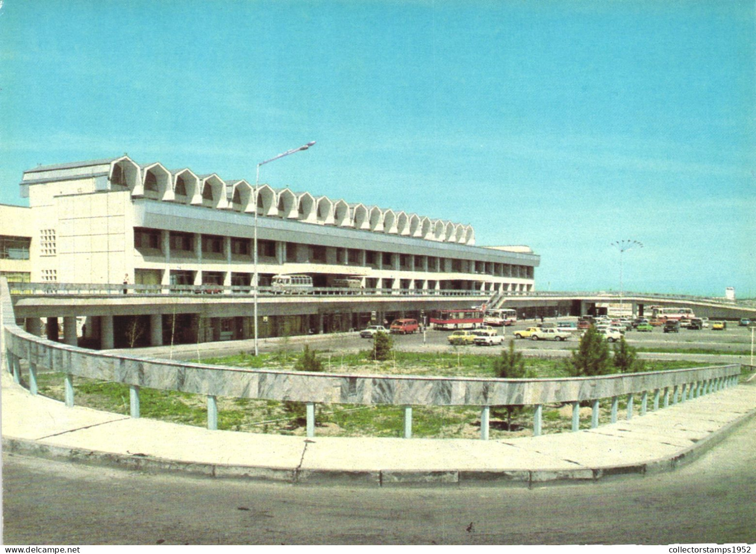 BISHKEK, FRUNZE, MANAS AIRPORT, ARCHITECTURE, CARS, BUS, KYRGYZSTAN, POSTCARD - Kyrgyzstan