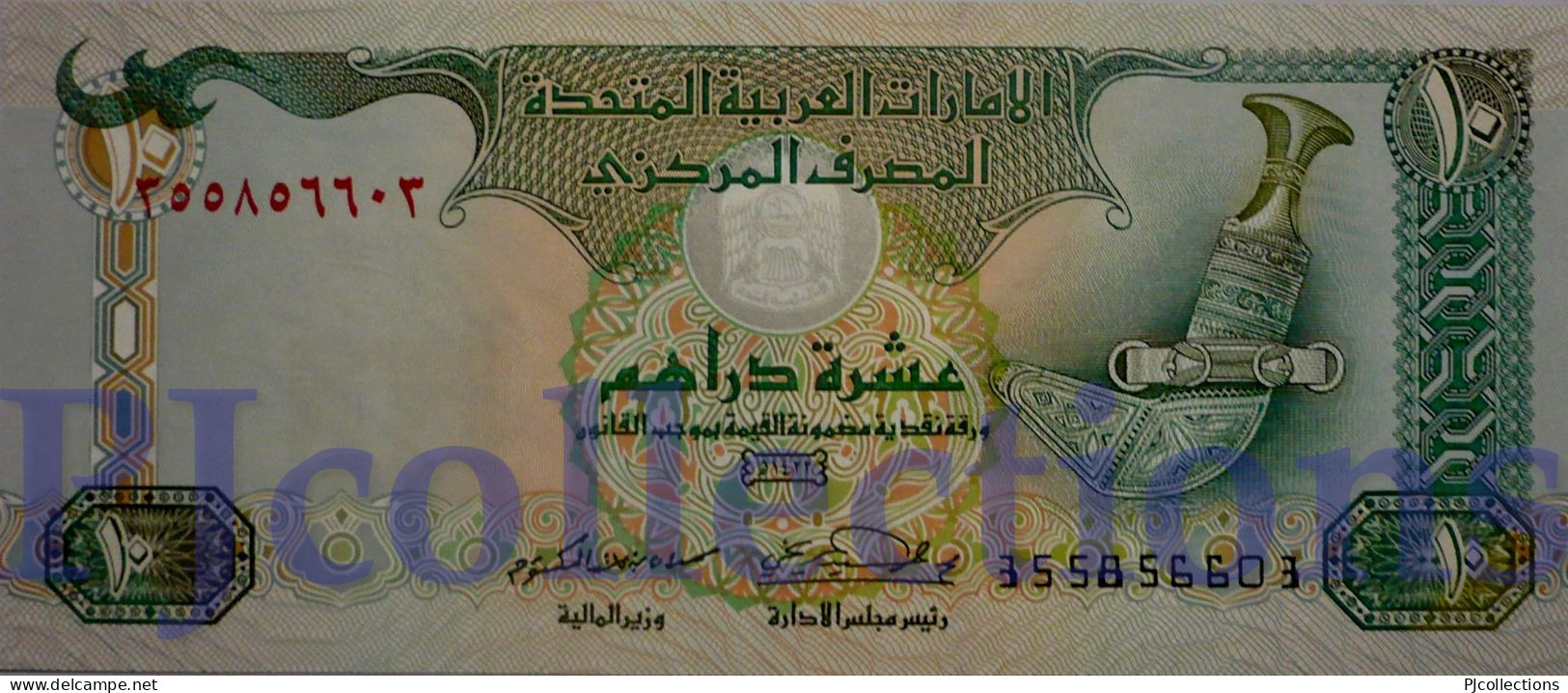 UNITED ARAB EMIRATES 10 DIRHAMS 2001 PICK 20b UNC - Verenigde Arabische Emiraten