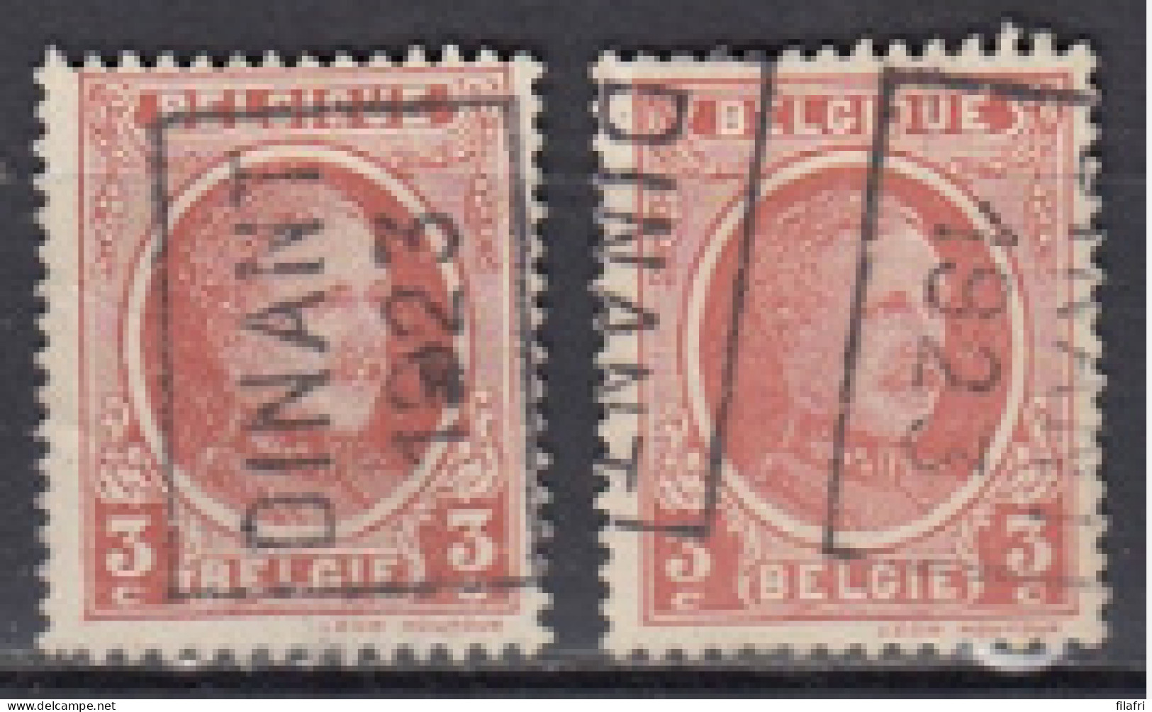 3129 Voorafstempeling Op Nr 192 - DINANT 1923 - Positie A & B - Roller Precancels 1920-29