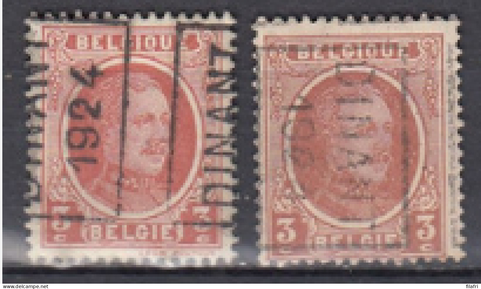 3305 Voorafstempeling Op Nr 192 - DINANT 1924 - Positie A & B - Roller Precancels 1920-29