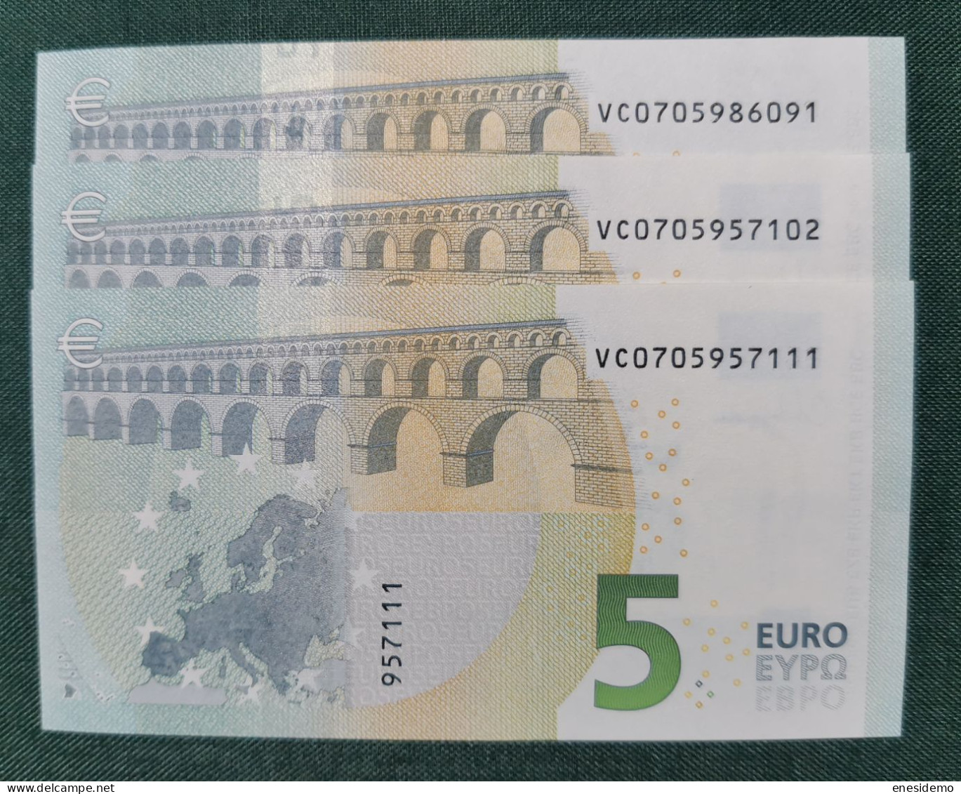 5 EURO SPAIN 2013 LAGARDE V014A1 VC CORRELATIVE TRIO SC FDS UNCIRCULATED PERFECT - 5 Euro