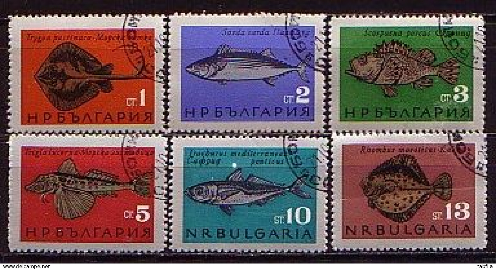 BULGARIA - 1965 - Fish - Mi 1542/47 Used - Gebraucht