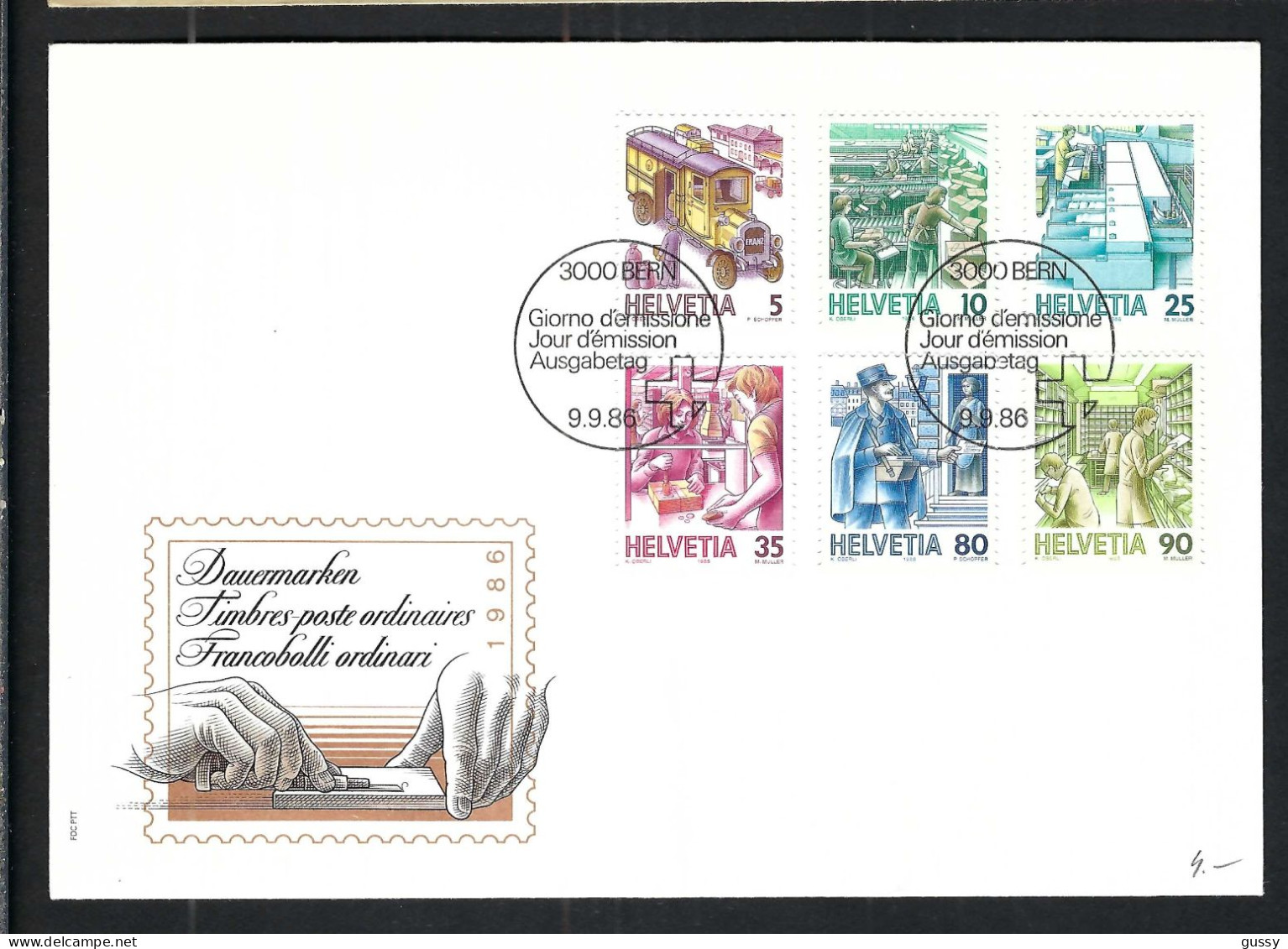 SUISSE Ca.1986: 2x FDC "TP Ordinaires" De Bern - FDC