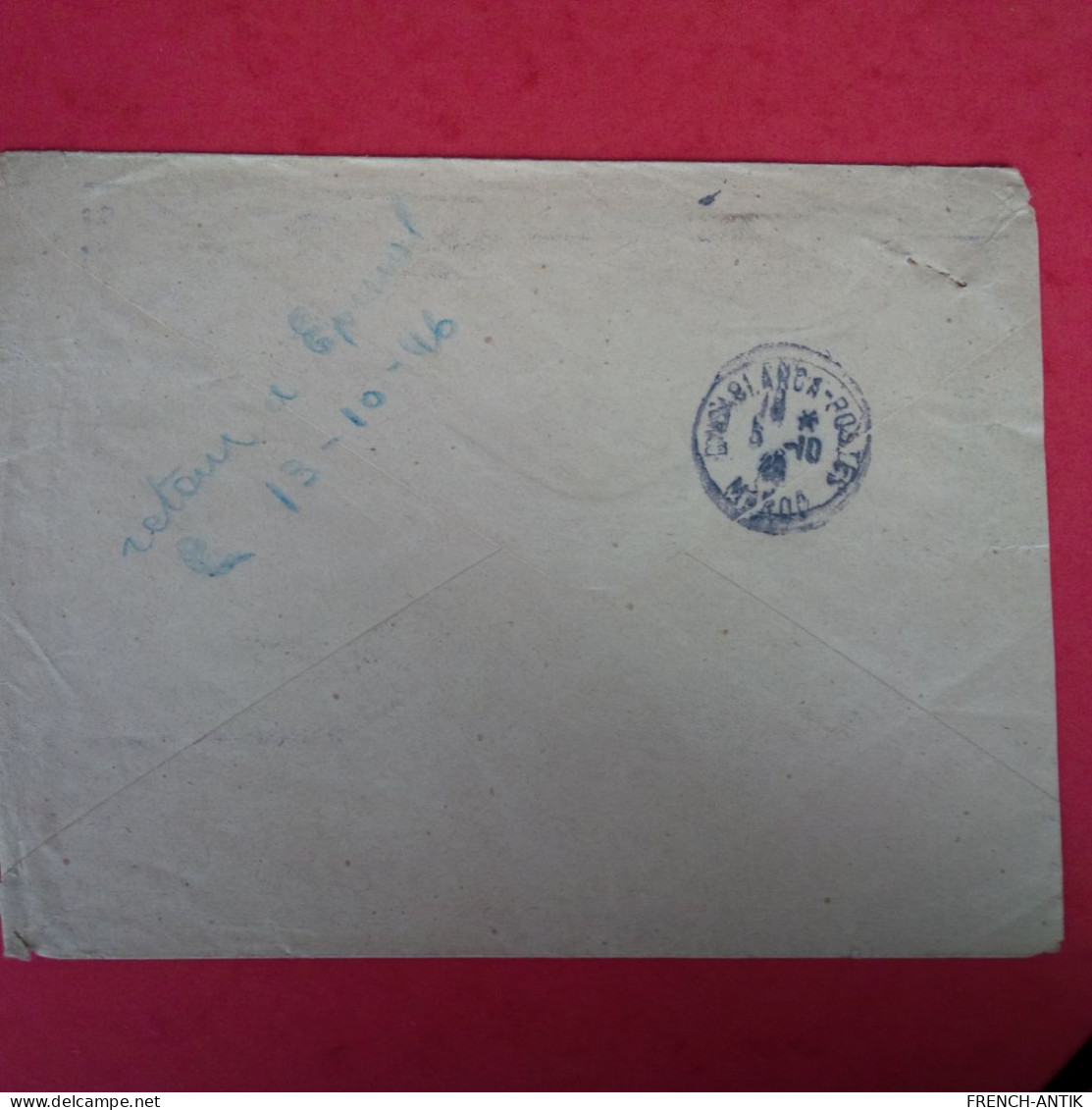 LETTRE EPINAL POUR CASABLANCA RETOUR A EPINAL RETARDE PAR SUITE D ACCIDENT D AVIATION - Cartas & Documentos