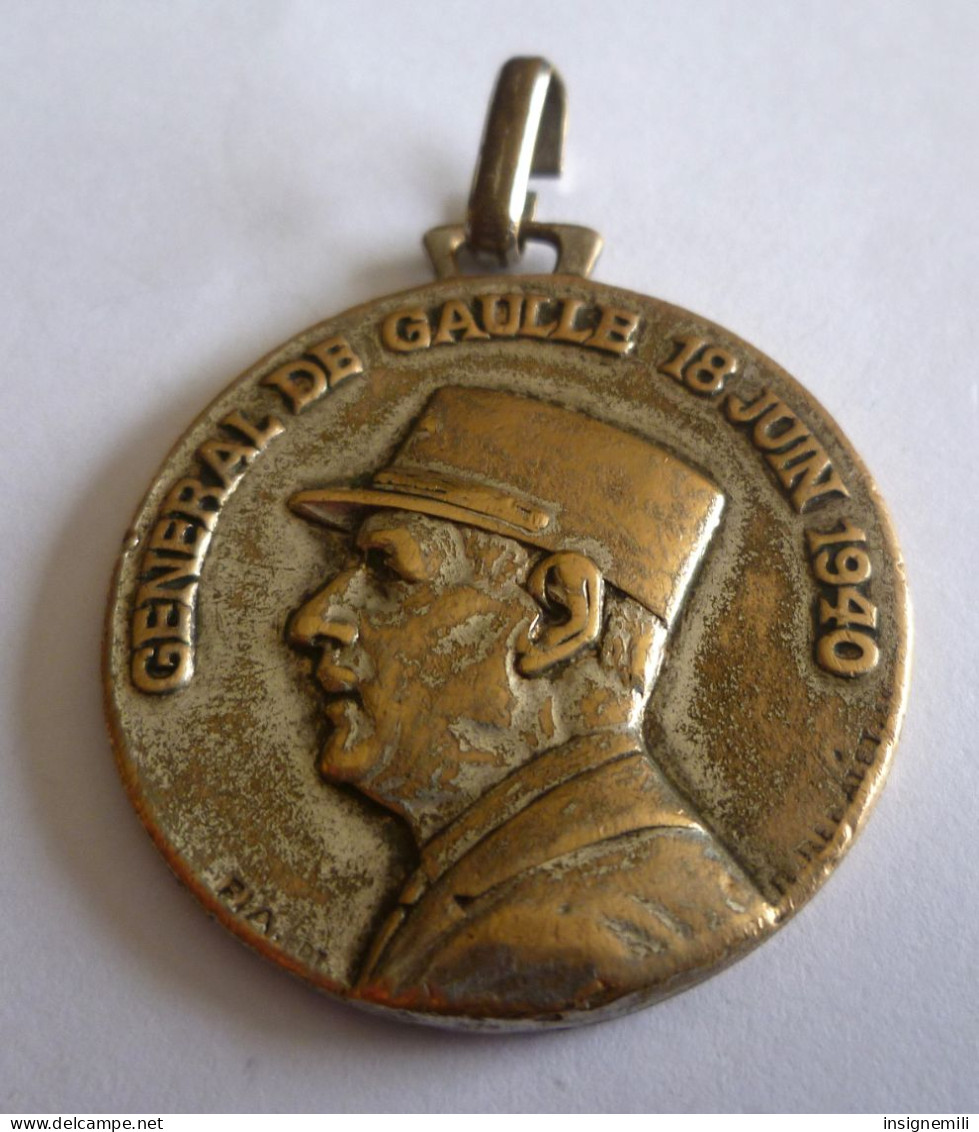 MEDAILLE GENERAL DE GAULLE  18 JUIN 1940 - Appel Du 18 JUIN LONDRES - France