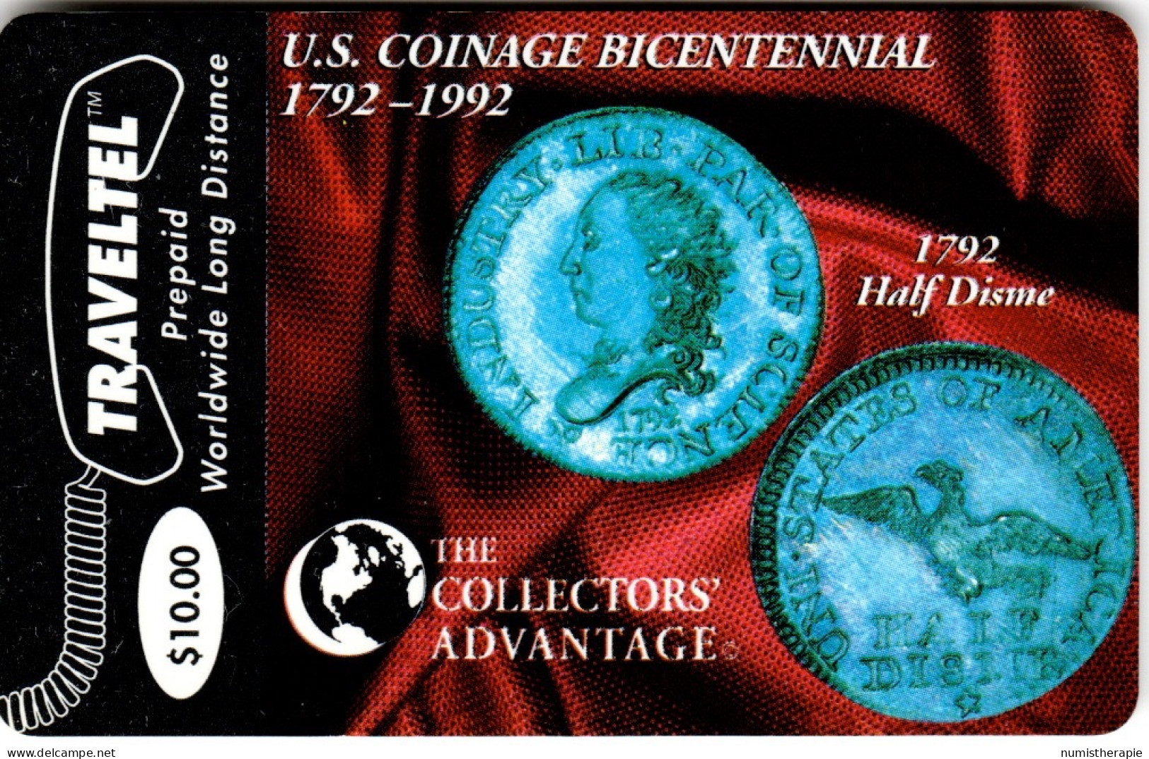 U.S. Coinage Bicentennial 1792-1992 Half Dollar : Traveltel - Francobolli & Monete