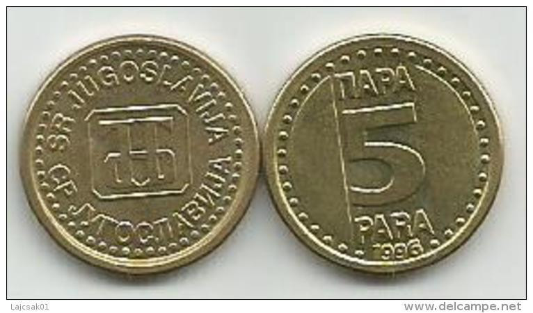 Yugoslavia 5 Para 1996.  KM#164.2 - Joegoslavië