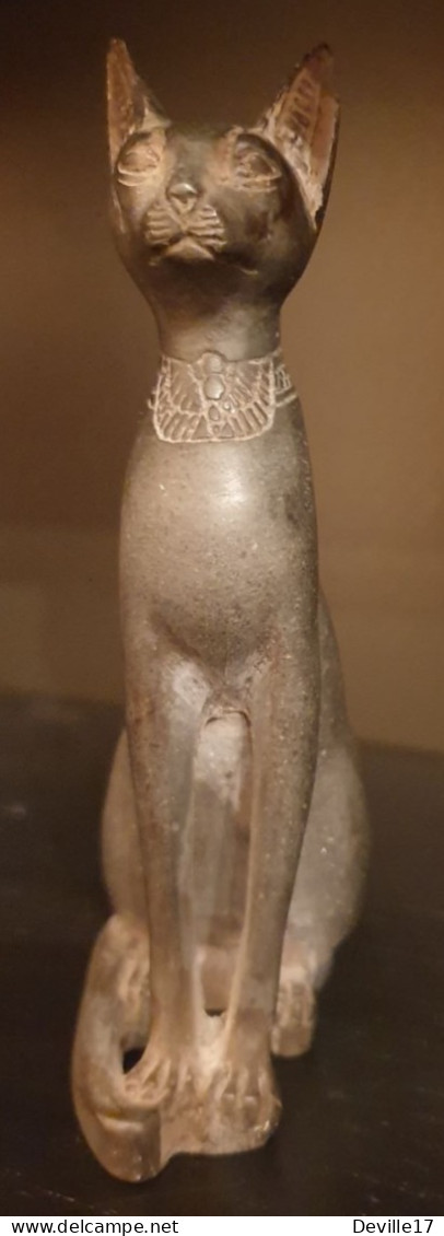 REPRODUCTION SCULPTURE DE LA DEESSE EGYPTIENNE "BASTET" EN CHAT - Pietre E Marmi