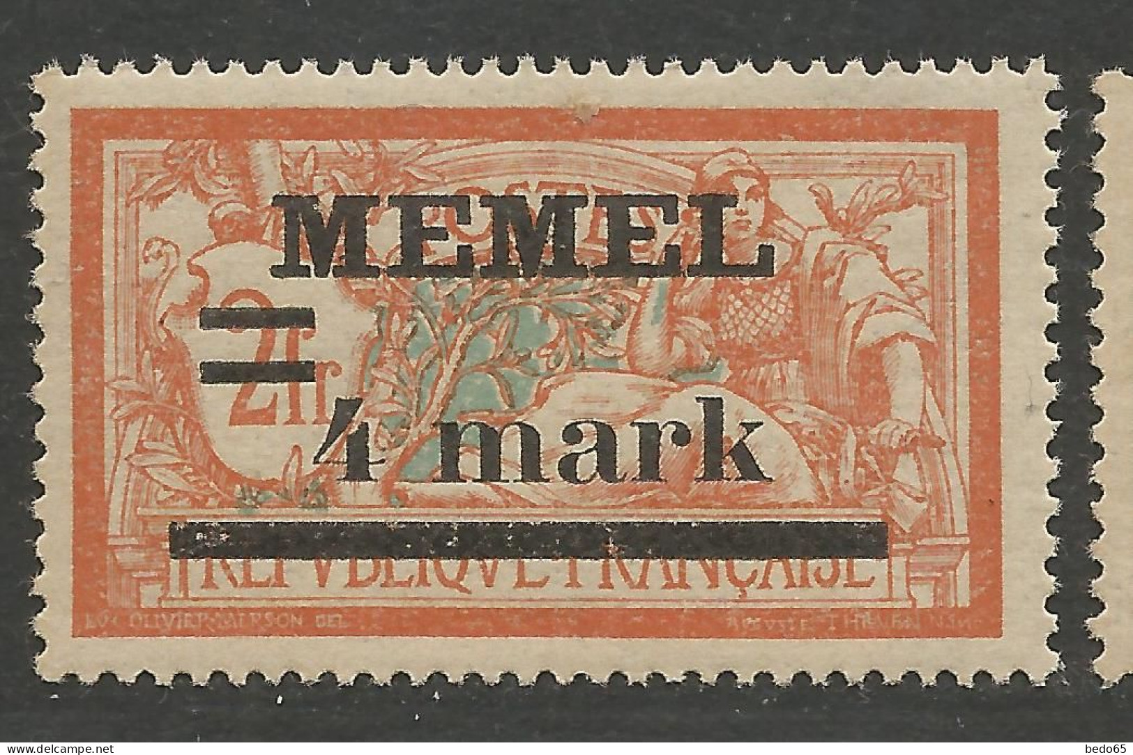 MEMEL N° 31 Papier GC  NEUF** LUXE  SANS CHARNIERE  / Hingeless  / MNH - Neufs