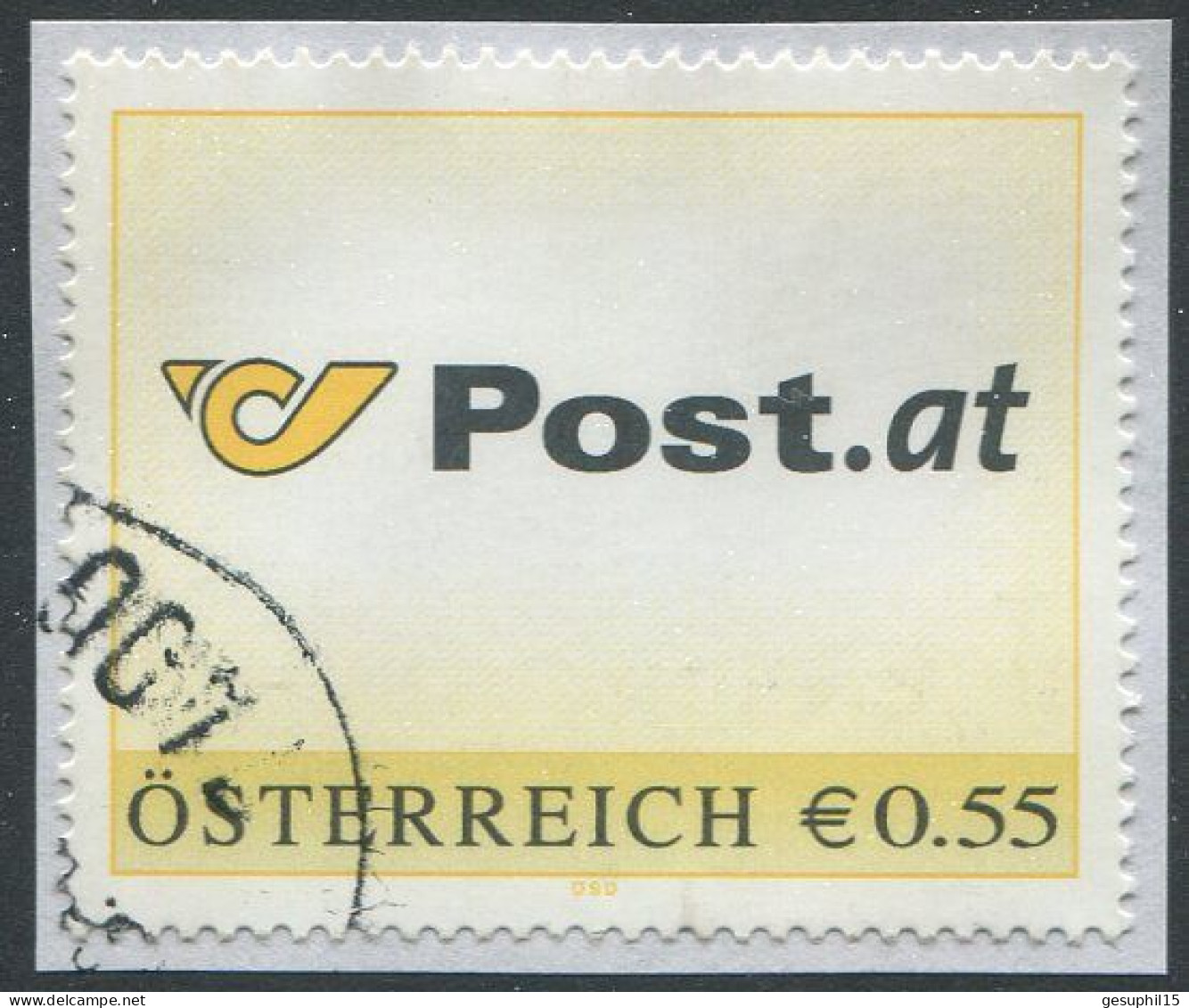 ÖSTERREICH / Briefstück Mit Gestempelter Personalisierter Briefmarke "Post.at" - Francobolli Personalizzati