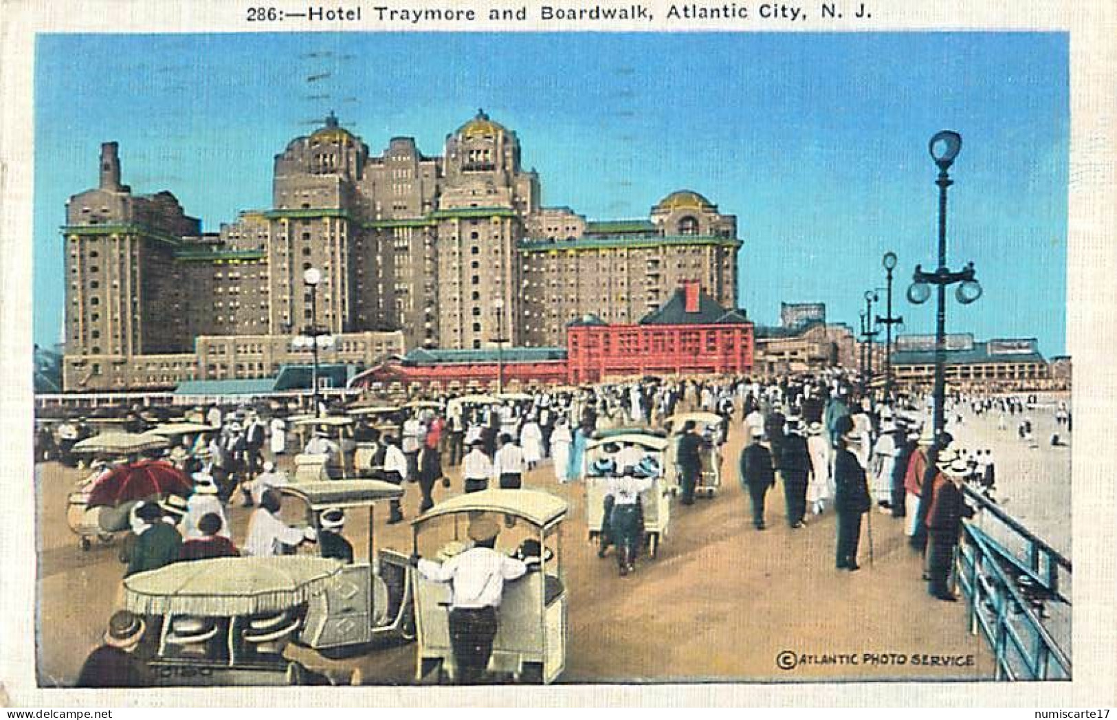 Cpa ATLANTIC CITY - Hotel Traymore And Boardwalk - Atlantic City