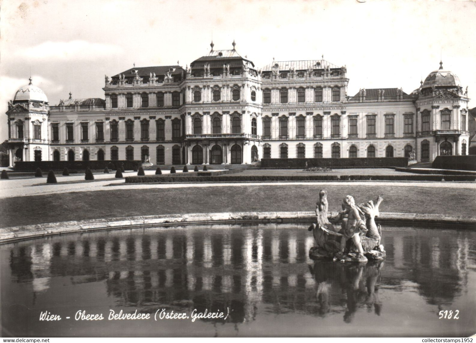 VIENNA, BELVEDERE PALACE, ARCHITECTURE, STATUE, FOUNTAIN, PARK, AUSTRIA, POSTCARD - Belvedere