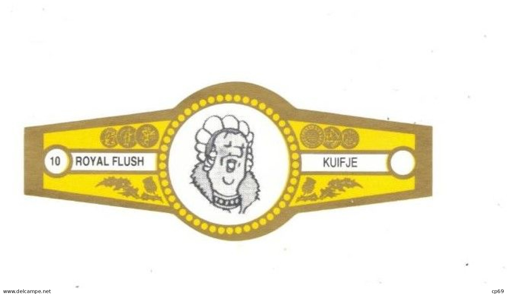 10) Bague De Cigare Série Tintin Jaune Dorée Royal Flush Kuifje Bianca Castafiore En Superbe.Etat - Objets Publicitaires