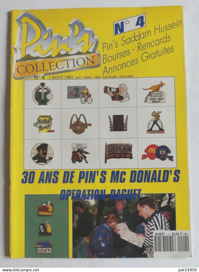 PAT14950 MAGAZINE PIN'S COLLECTION N°4 Du 1 AOUT 1991 - Livres & CDs