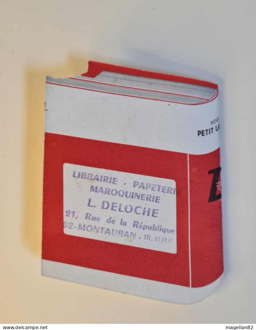 Ancien  Calendrier. Petit Larousse. Dictionairee. Année 1969. Publicité librairie Deloche Montauban. Tarn & Garonne. 82
