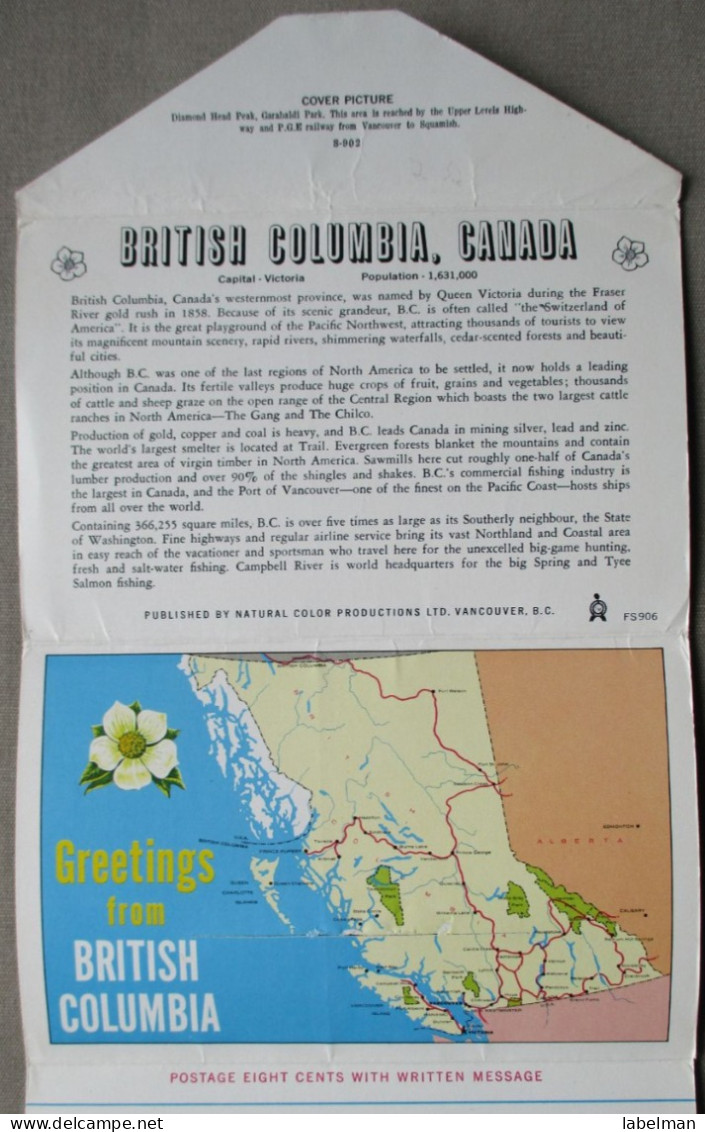 CANADA BRITISH COLUMBIA PANORAMA BOOKLET KARTE CARD POSTKARTE ANSICHTSKARTE CARTOLINA POSTCARD CARTE POSTALE - Huntsville