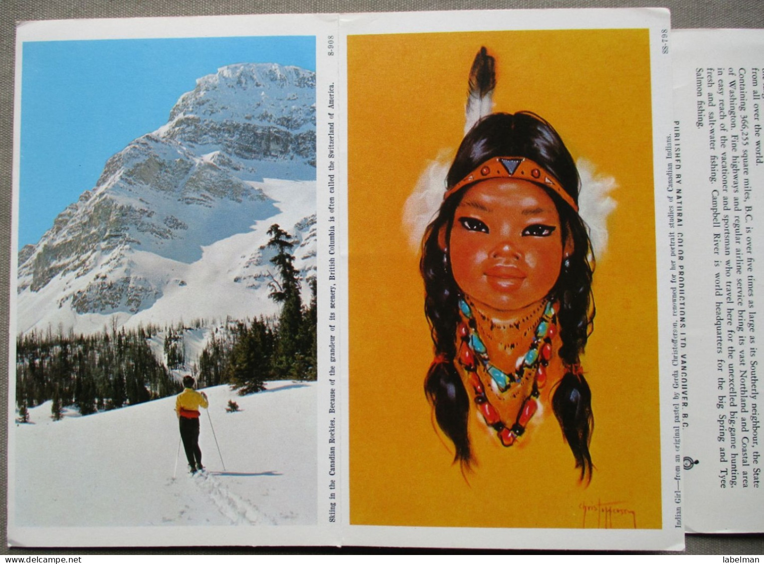 CANADA BRITISH COLUMBIA PANORAMA BOOKLET KARTE CARD POSTKARTE ANSICHTSKARTE CARTOLINA POSTCARD CARTE POSTALE