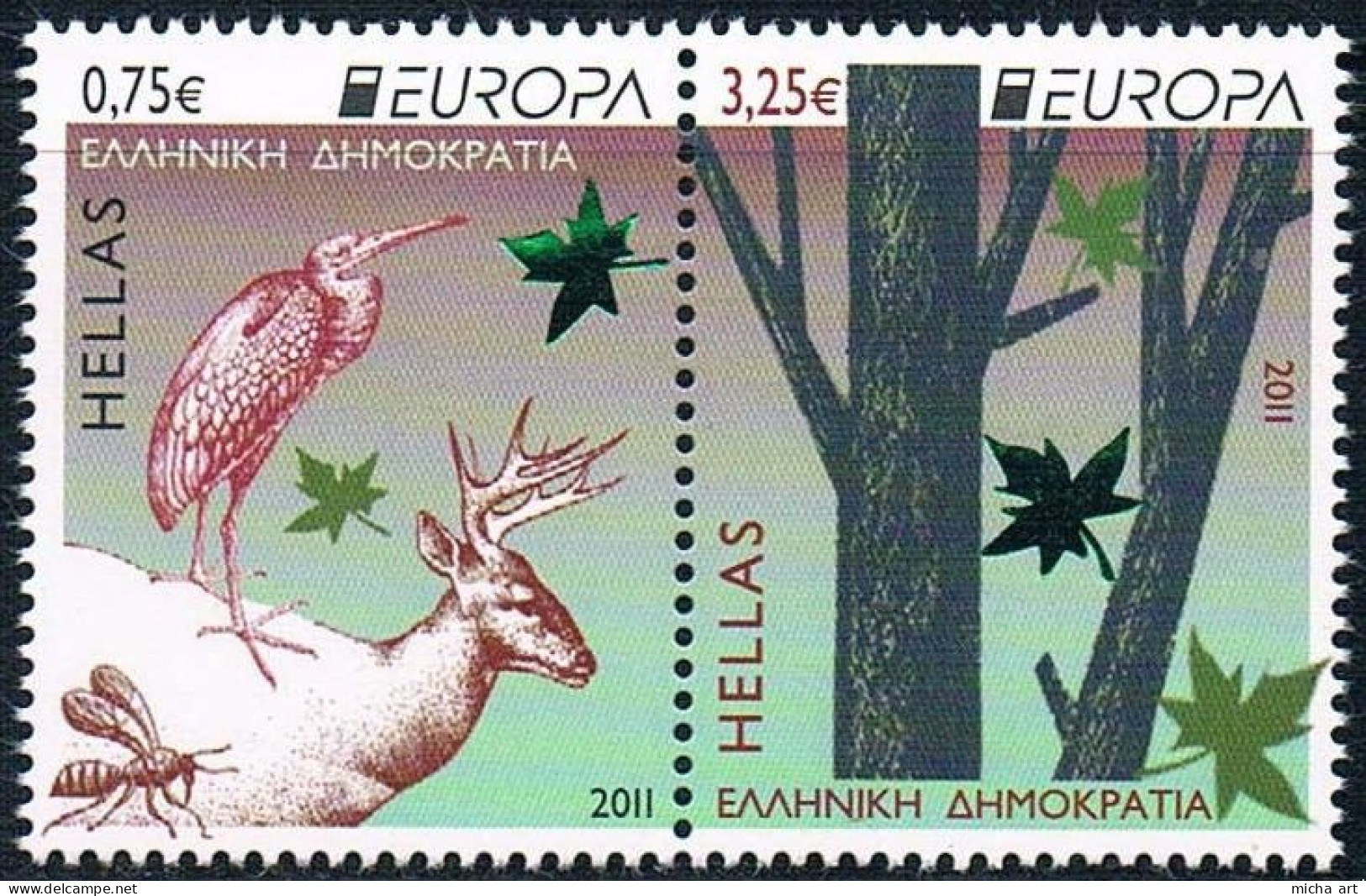 Greece 2011 Europa Cept "Forests" Set MNH - Ongebruikt