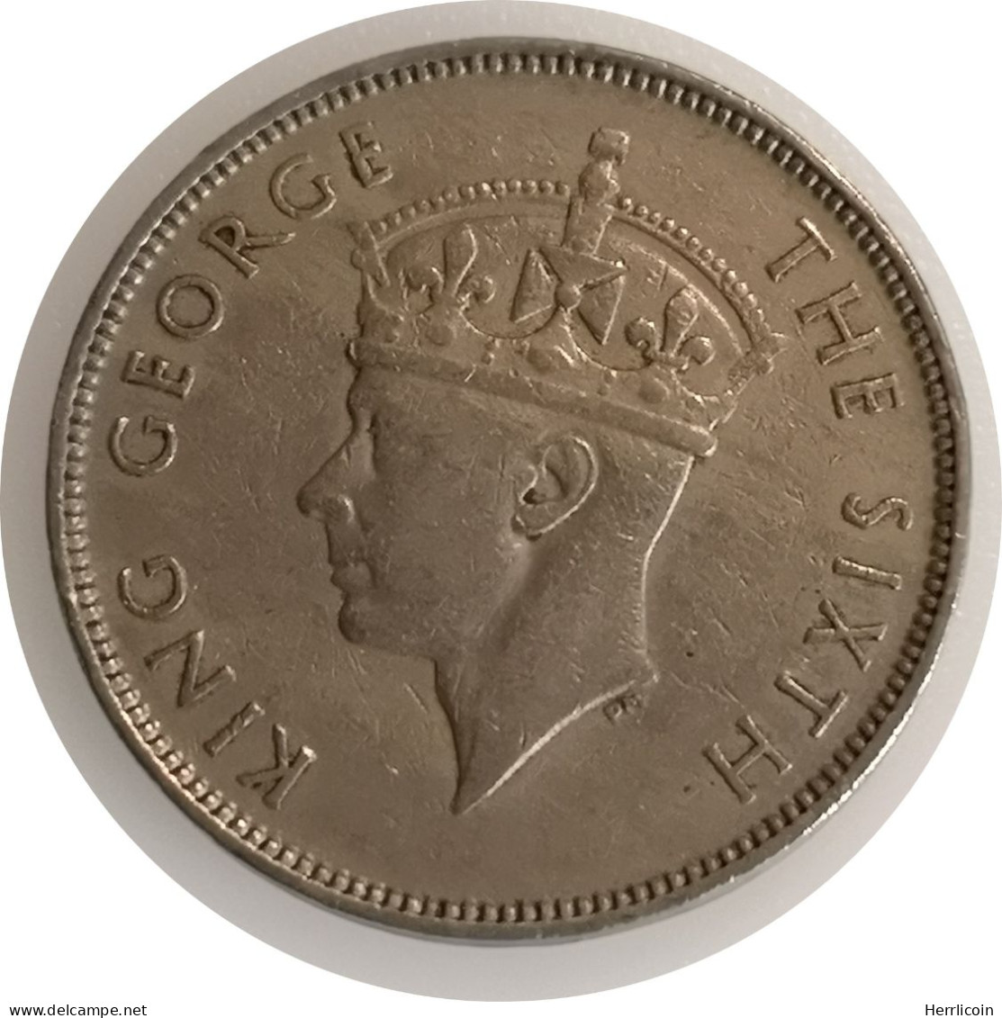 Monnaie Maurice - 1950 - 1 Roupie King George VI - Mauricio