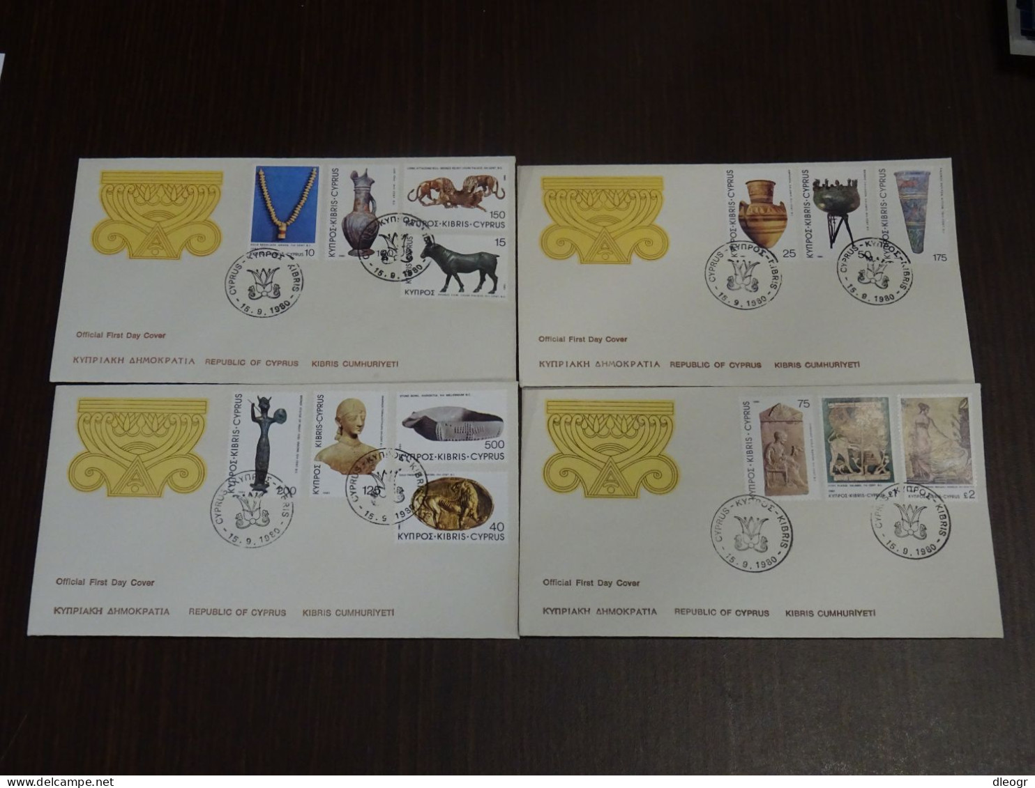 Cyprus 1980 Definitive SET FDC - Storia Postale