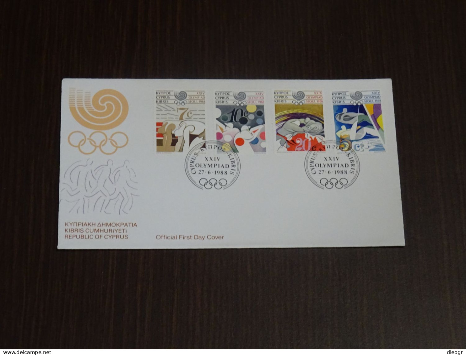 Cyprus 1988 Seoul Olympic Games FDC - Storia Postale