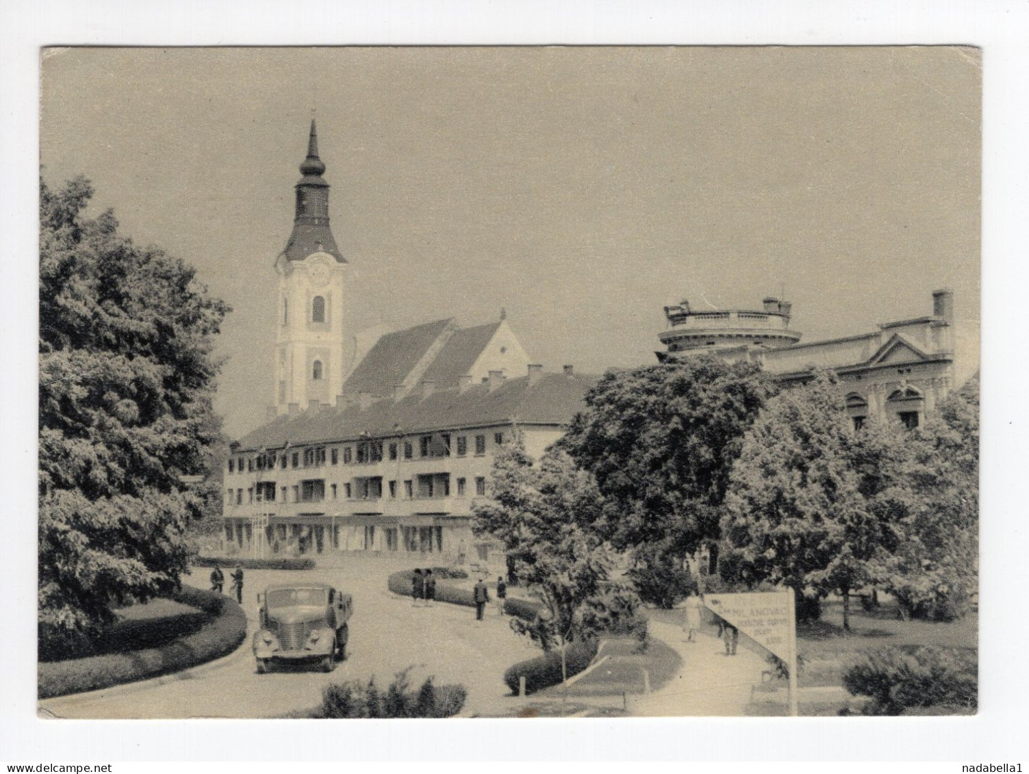 1964. YUGOSLAVIA,CROATIA,TPO 22 ZAGREB - OSIJEK,VIROVITICA,CHURCH,POSTCARD,USED TO BACKA TOPOLA - Jugoslawien