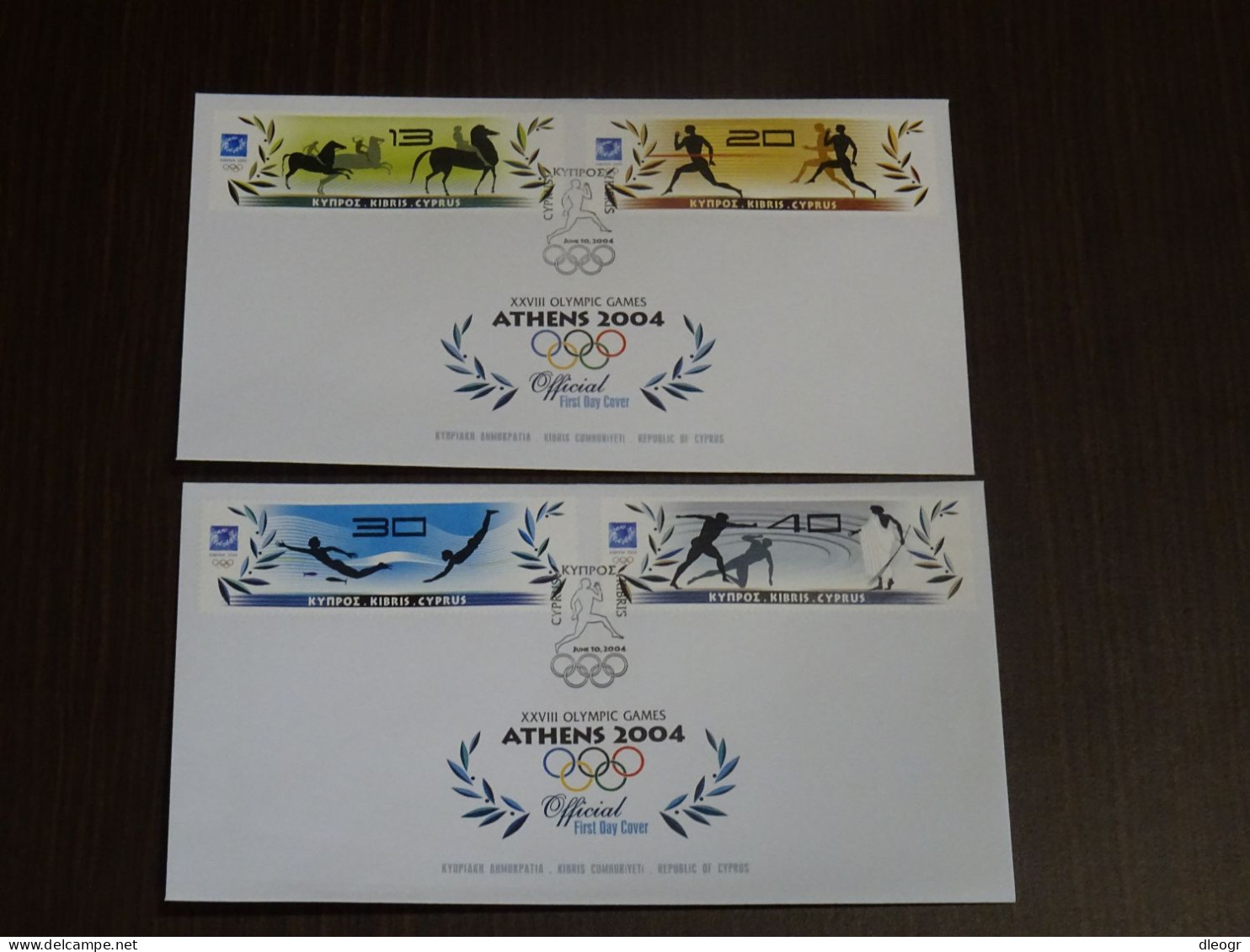 Cyprus 2004 Athens Olympic Games FDC - Covers & Documents