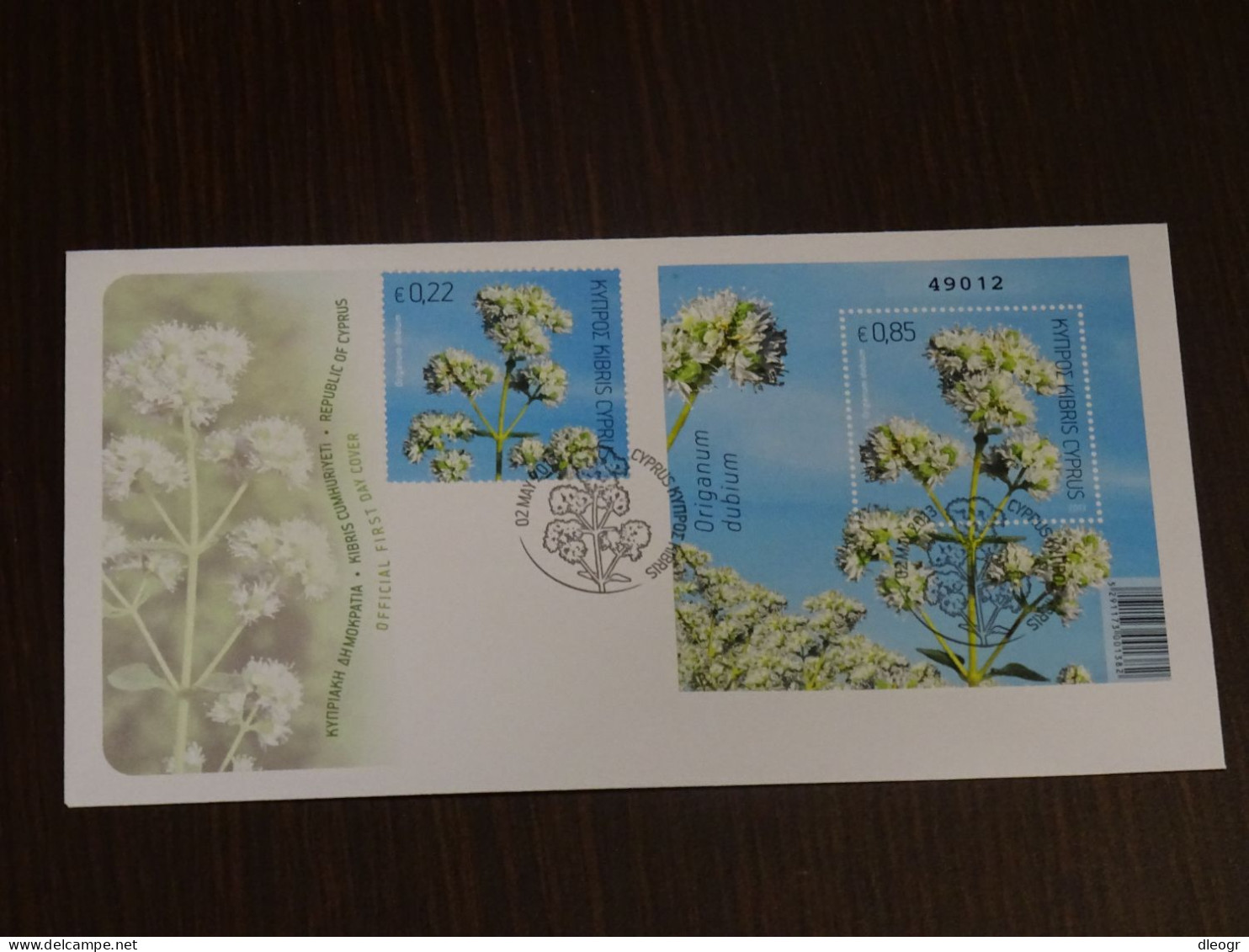 Cyprus 2013 Aromatic Flowers And Herbs-Oregano FDC - Briefe U. Dokumente