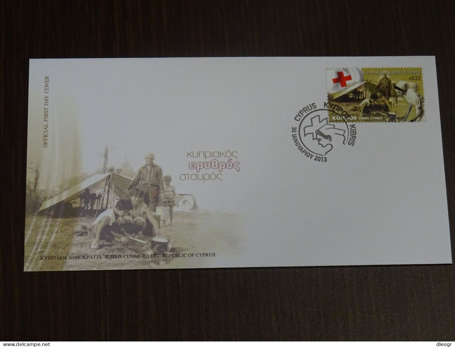 Cyprus 2013 Red Cross FDC - Lettres & Documents