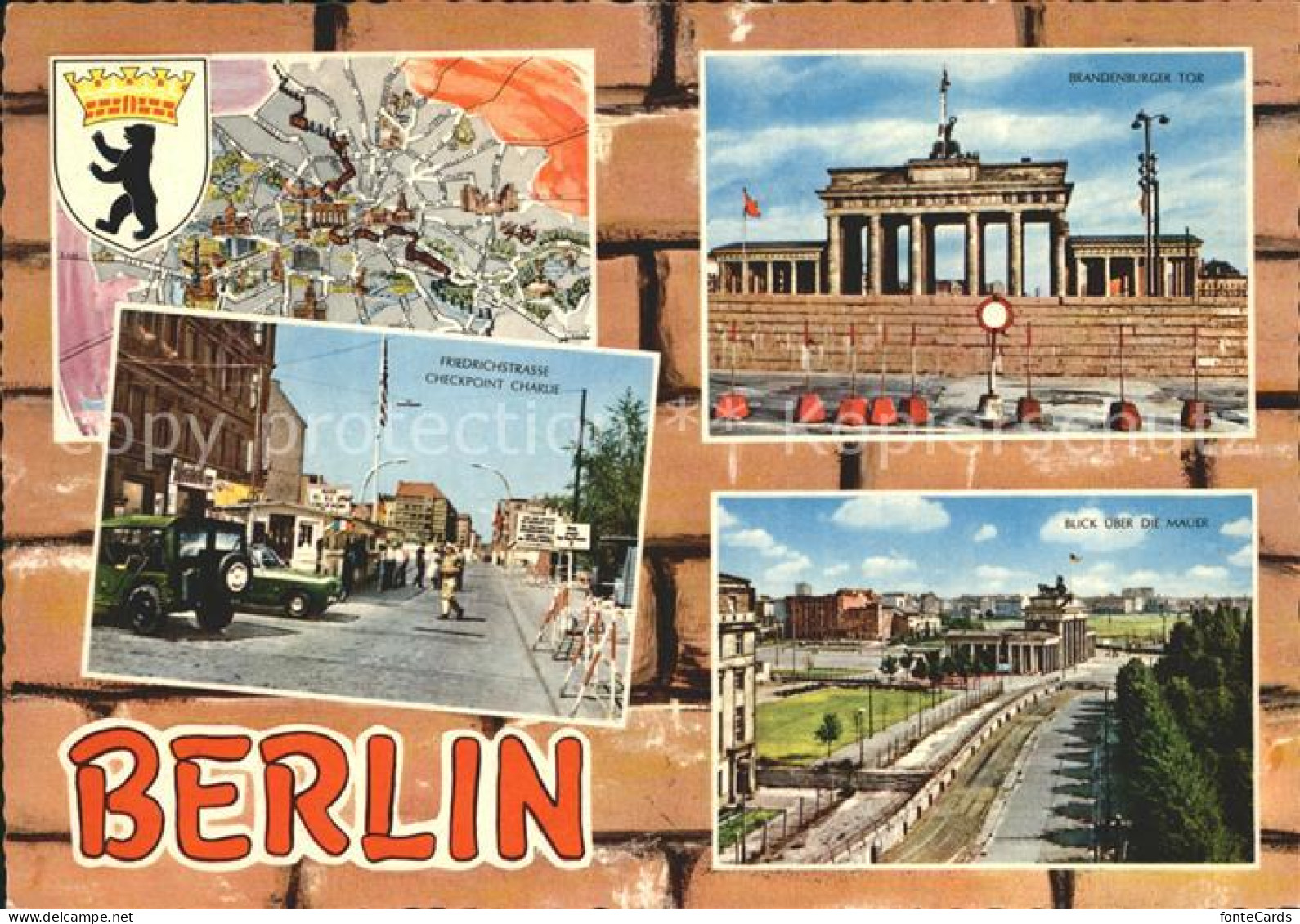 72172719 Brandenburgertor Berlin Mauer Checkpoint Charlie Friedrichstrasse  Bran - Brandenburger Deur