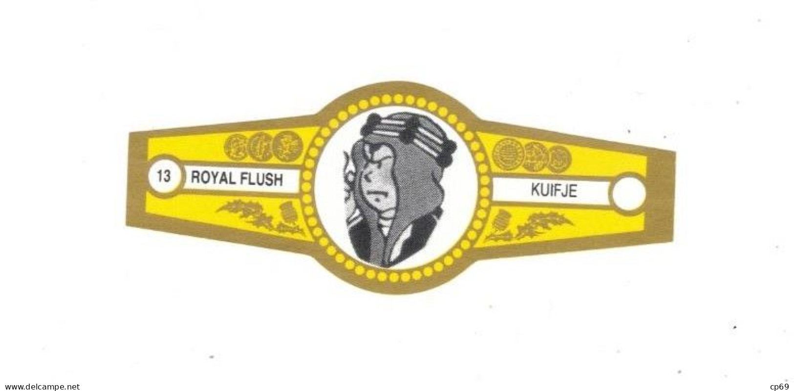 13) Bague De Cigare Série Tintin Jaune Dorée Royal Flush Kuifje Abdallah En Superbe.Etat - Advertisement