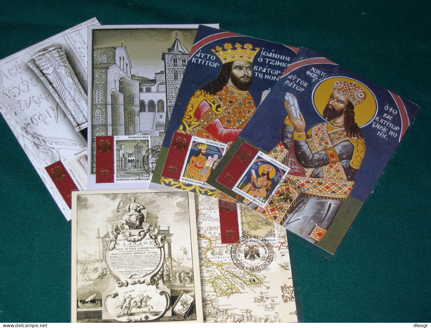 Greece Mount Athos 2008 Historical Beginning Issue Maximum Card Set XF. - Maximumkaarten